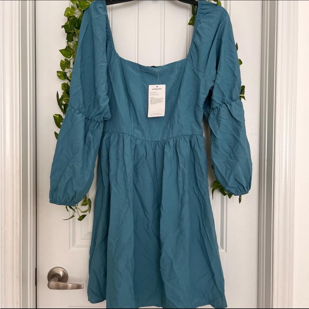 Puffed Sleeve Babydoll Dress